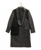 ALEXANDER WANGアレキサンダー・ワン）の古着「レザー切替ドッキングコート」｜グレー