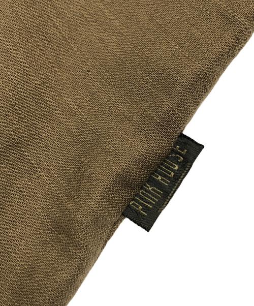 PINK HOUSE（ピンクハウス）PINK HOUSE (ピンクハウス) リネン混襟フリルジャケット カーキ サイズ:Mの古着・服飾アイテム