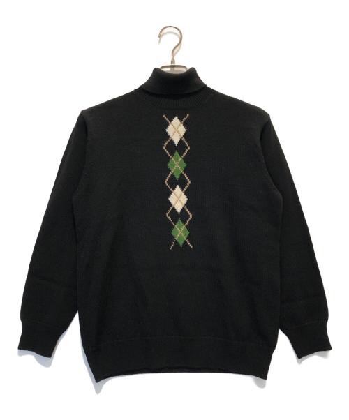Y's for men（ワイズフォーメン）Y'S for men (ワイズフォーメン) アーガイルタートルネックニット ブラック サイズ:表記無しの古着・服飾アイテム