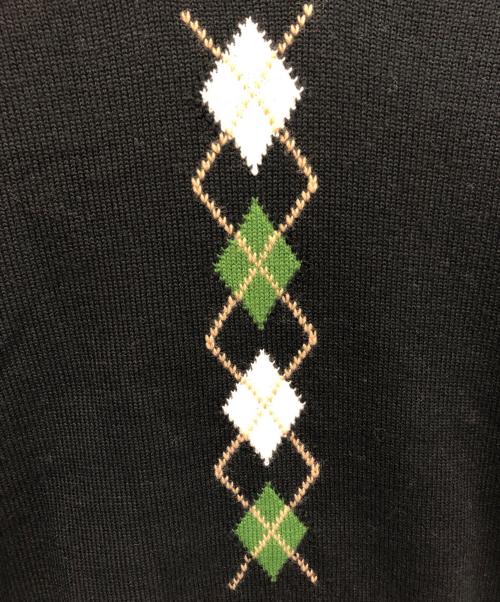 Y's for men（ワイズフォーメン）Y'S for men (ワイズフォーメン) アーガイルタートルネックニット ブラック サイズ:表記無しの古着・服飾アイテム