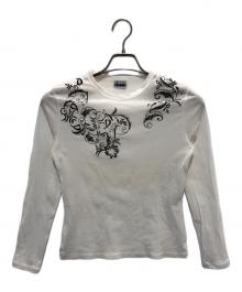 ISSEY MIYAKE FETE（イッセイミヤケフェット）の古着「プリントシアーカットソー」｜ホワイト