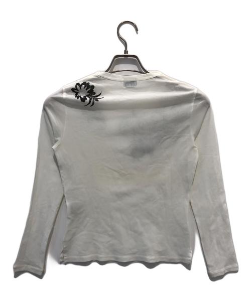 ISSEY MIYAKE FETE（イッセイミヤケフェット）ISSEY MIYAKE FETE (イッセイミヤケフェット) プリントシアーカットソー ホワイト サイズ:02の古着・服飾アイテム