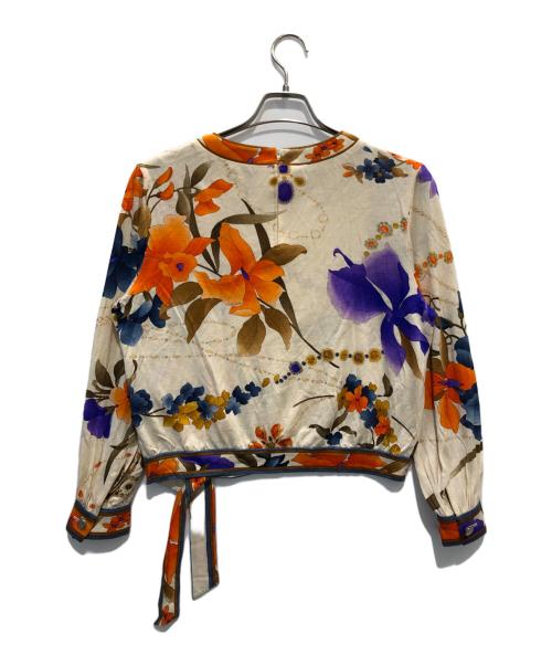 LEONARD FASHION（レオナールファッション）LEONARD FASHION (レオナールファッション) 総柄ウールシルクカットソー アイボリー サイズ:Mの古着・服飾アイテム