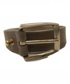 BRUNELLO CUCINELLIブルネロクチネリ）の古着「スウェードレザーベルト」｜ベージュ