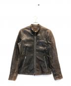 FAKTORファクター）の古着「レザージャケット」｜ブラウン