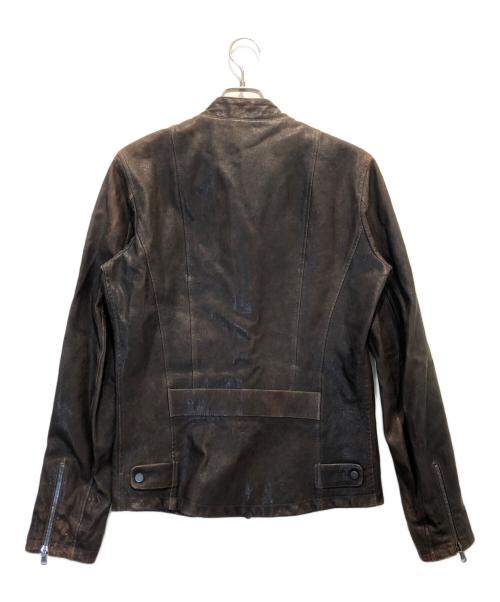 FAKTOR（ファクター）FAKTOR (ファクター) レザージャケット ブラウン サイズ:Lの古着・服飾アイテム