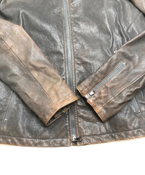 FAKTOR（ファクター）FAKTOR (ファクター) レザージャケット ブラウン サイズ:Lの古着・服飾アイテム