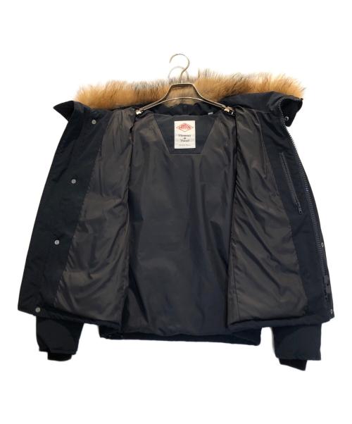 DANTON（ダントン）DANTON (ダントン) FUR HOODED DOWN JACKET ネイビー サイズ:38の古着・服飾アイテム
