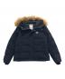 DANTON（ダントン）の古着「FUR HOODED DOWN JACKET」｜ネイビー