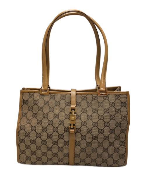 GUCCI（グッチ）GUCCI (グッチ) GGキャンバストートバッグ ベージュの古着・服飾アイテム