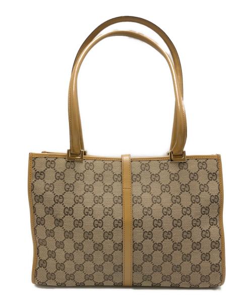 GUCCI（グッチ）GUCCI (グッチ) GGキャンバストートバッグ ベージュの古着・服飾アイテム