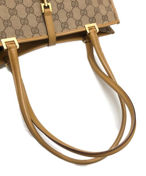 GUCCI（グッチ）GUCCI (グッチ) GGキャンバストートバッグ ベージュの古着・服飾アイテム