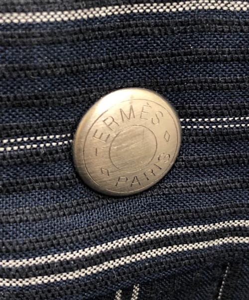 HERMES（エルメス）HERMES (エルメス) ストライプパンツ ネイビー サイズ:40の古着・服飾アイテム