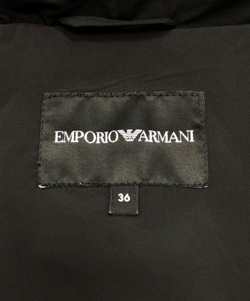 EMPORIO ARMANI（エンポリオ アルマーニ）EMPORIO ARMANI (エンポリオアルマーニ) ロゴ中綿ジャケット ブラック サイズ:36の古着・服飾アイテム
