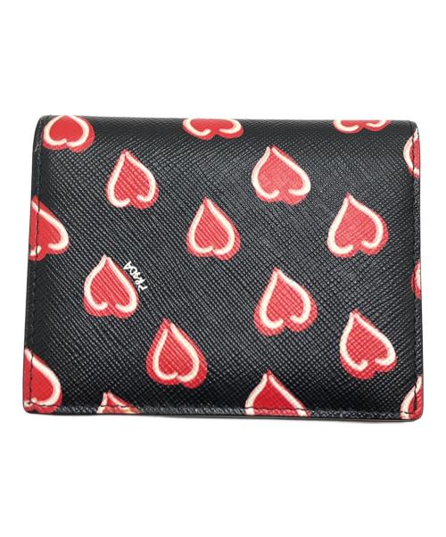 PRADA（プラダ）PRADA (プラダ) ハートモチーフ2つ折り財布 ブラック サイズ:表記なしの古着・服飾アイテム