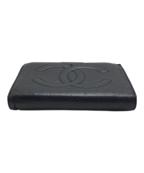 CHANEL（シャネル）CHANEL (シャネル) ココマーク2つ折り財布 ブラック サイズ:表記なしの古着・服飾アイテム