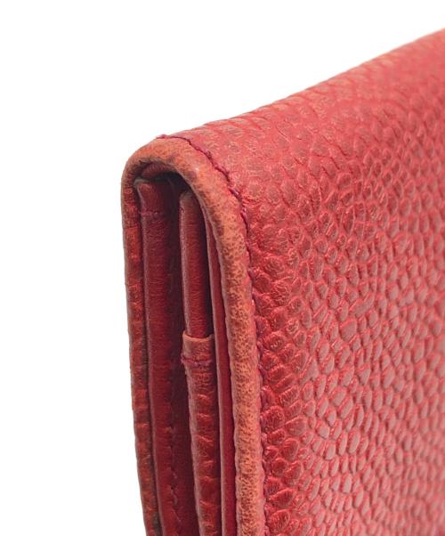 CHANEL（シャネル）CHANEL (シャネル) ココマーク2つ折り財布 レッド サイズ:表記なしの古着・服飾アイテム