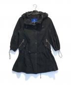 BURBERRY BLUE LABELバーバリーロンドンブルーレーベル）の古着「裏ノヴァチェックモッズコート」｜ブラック