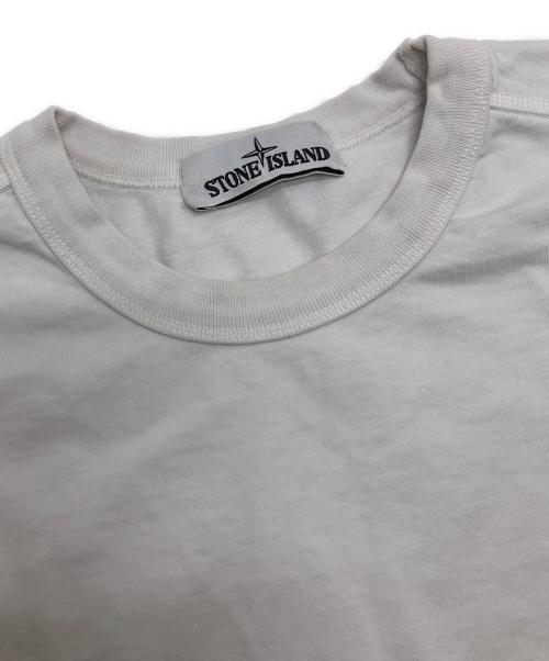 STONE ISLAND（ストーンアイランド）STONE ISLAND (ストーンアイランド) ヘビーウェイトクルーネックカットソー ホワイト サイズ:Mの古着・服飾アイテム