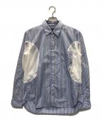 COMME des GARCONS HOMME DEUXコムデギャルソン オム ドゥ）の古着「メッシュ切替シャツ」｜ブルー