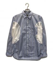 COMME des GARCONS HOMME DEUX（コムデギャルソン オム ドゥ）の古着「メッシュ切替シャツ」｜ブルー