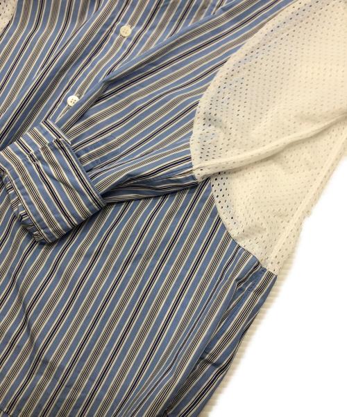 COMME des GARCONS HOMME DEUX（コムデギャルソン オム ドゥ）COMME des GARCONS HOMME DEUX (コムデギャルソン オム ドゥ) メッシュ切替シャツ ブルー サイズ:Sの古着・服飾アイテム