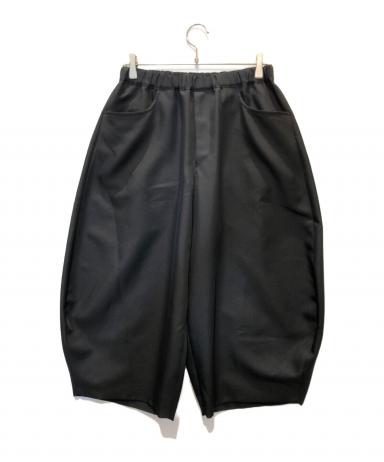 BLACK COMME des GARCONS 24ss エステル 切替パンツ コムデギャルソンCOMME des GARCONS エステルテーパードパンツ 黒S (K