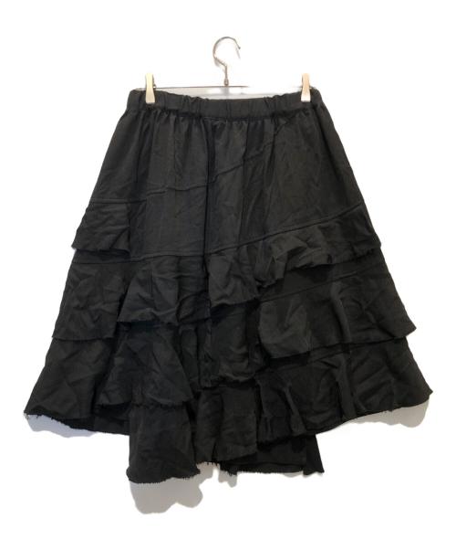 BLACK COMME des GARCONS（ブラックコムデギャルソン）BLACK COMME des GARCONS (ブラックコムデギャルソン) ティアードスカート ブラック サイズ:XSの古着・服飾アイテム