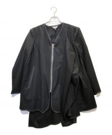 BLACK COMME des GARCONS（ブラックコムデギャルソン）の古着「フラノコート」｜ブラック