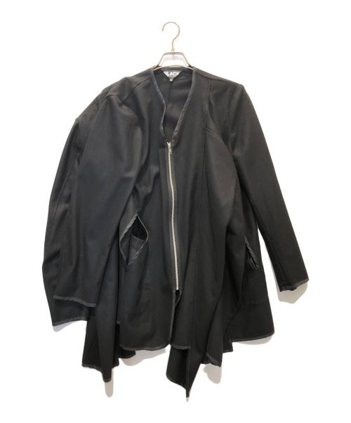 BLACK COMME des GARCONS（ブラックコムデギャルソン）BLACK COMME des GARCONS (ブラックコムデギャルソン) フラノコート ブラック サイズ:Sの古着・服飾アイテム