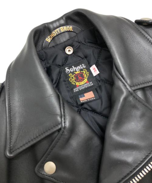 Schott（ショット）Schott (ショット) ダブルライダースジャケット ブラック サイズ:34の古着・服飾アイテム