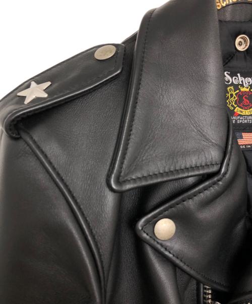 Schott（ショット）Schott (ショット) ダブルライダースジャケット ブラック サイズ:34の古着・服飾アイテム