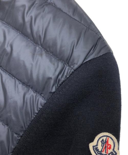 MONCLER（モンクレール）MONCLER (モンクレール) cardigan tricot ダウンコート ネイビー サイズ:Mの古着・服飾アイテム