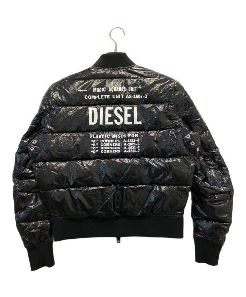 DIESEL（ディーゼル）DIESEL (ディーゼル) バックロゴ中綿ジャケット ブラック サイズ:XS 未使用品の古着・服飾アイテム