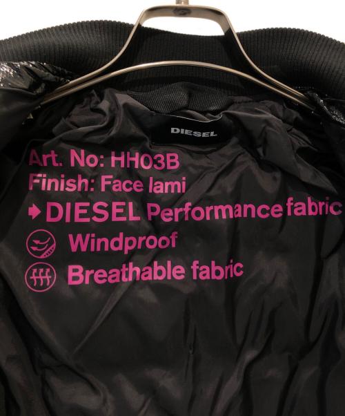 DIESEL（ディーゼル）DIESEL (ディーゼル) バックロゴ中綿ジャケット ブラック サイズ:XS 未使用品の古着・服飾アイテム