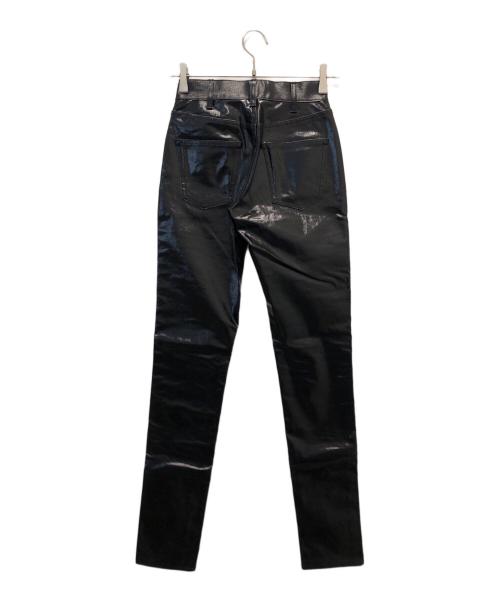 CELINE（セリーヌ）CELINE (セリーヌ) パテント調スキニーパンツ ブラック サイズ:W24の古着・服飾アイテム