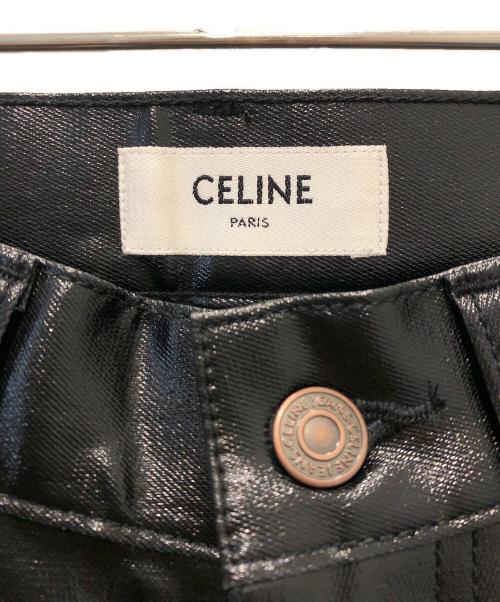 CELINE（セリーヌ）CELINE (セリーヌ) パテント調スキニーパンツ ブラック サイズ:W24の古着・服飾アイテム