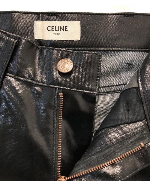 CELINE（セリーヌ）CELINE (セリーヌ) パテント調スキニーパンツ ブラック サイズ:W24の古着・服飾アイテム