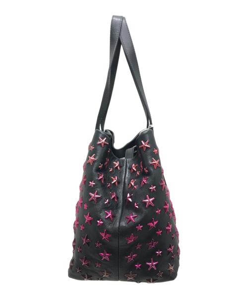 JIMMY CHOO（ジミーチュウ）JIMMY CHOO (ジミーチュウ) スタッズハンドバッグ ブラック サイズ:表記なしの古着・服飾アイテム