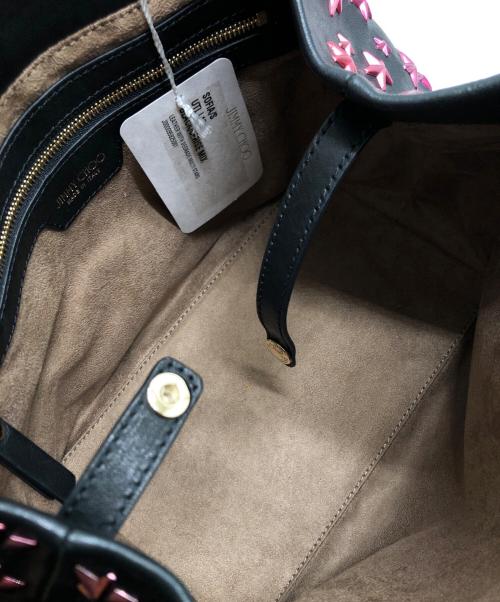 JIMMY CHOO（ジミーチュウ）JIMMY CHOO (ジミーチュウ) スタッズハンドバッグ ブラック サイズ:表記なしの古着・服飾アイテム