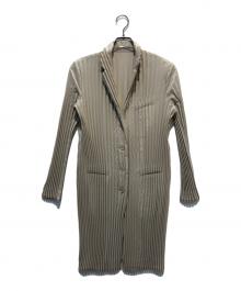 ISSEY MIYAKE（イッセイミヤケ）の古着「プリーツコート」｜ベージュ