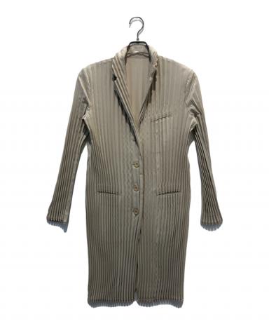 ダッフルコート イッセイミヤケ ベージュ サイズ9 キルティング 古着 中古・古着通販】ISSEY MIYAKE (イッセイミヤケ) プリーツコート