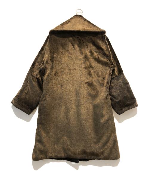 ISSEY MIYAKE（イッセイミヤケ）ISSEY MIYAKE (イッセイミヤケ) フェイクファーコート ブラウン サイズ:Mの古着・服飾アイテム