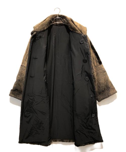ISSEY MIYAKE（イッセイミヤケ）ISSEY MIYAKE (イッセイミヤケ) フェイクファーコート ブラウン サイズ:Mの古着・服飾アイテム