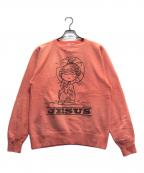 SAINT MICHAELセントマイケル）の古着「20AW Raglan Sweat Shirt JESUS」｜ピンク