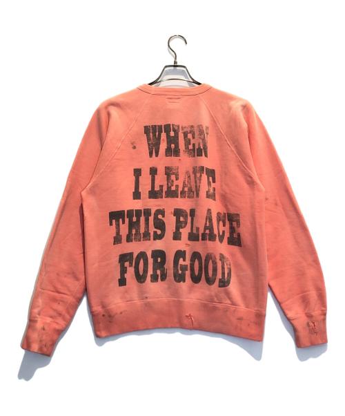 SAINT MICHAEL（セントマイケル）SAINT MICHAEL (セントマイケル) 20AW Raglan Sweat Shirt JESUS ピンク サイズ:Ｍの古着・服飾アイテム