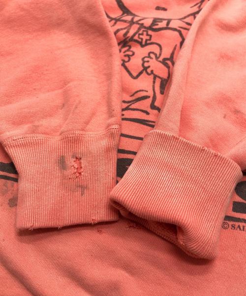 SAINT MICHAEL（セントマイケル）SAINT MICHAEL (セントマイケル) 20AW Raglan Sweat Shirt JESUS ピンク サイズ:Ｍの古着・服飾アイテム