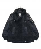 sacaiサカイ）の古着「ボアドッキングジャケット」｜ブラック