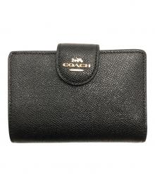 COACH（コーチ）の古着「2つ折り財布」｜ブラック