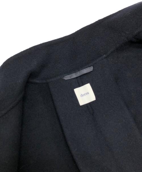 deres（デレス）deres (デレス) short triangle coat ネイビー サイズ:F 未使用品の古着・服飾アイテム